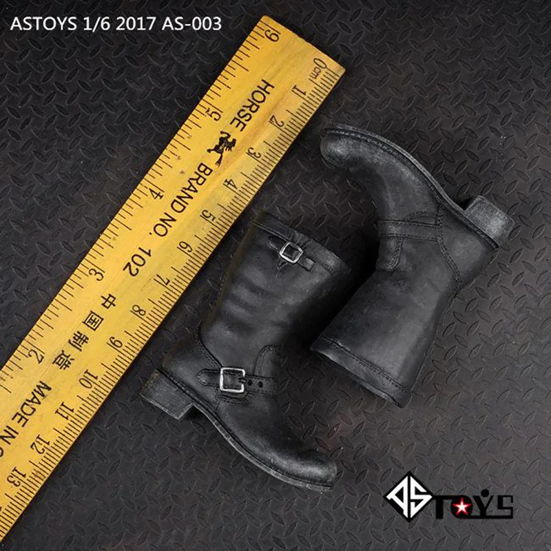 

1/6 Scale Trendy Arnold T800 Short Ankle Boots Shoes Model for 12"Action Figure Accessories AS003