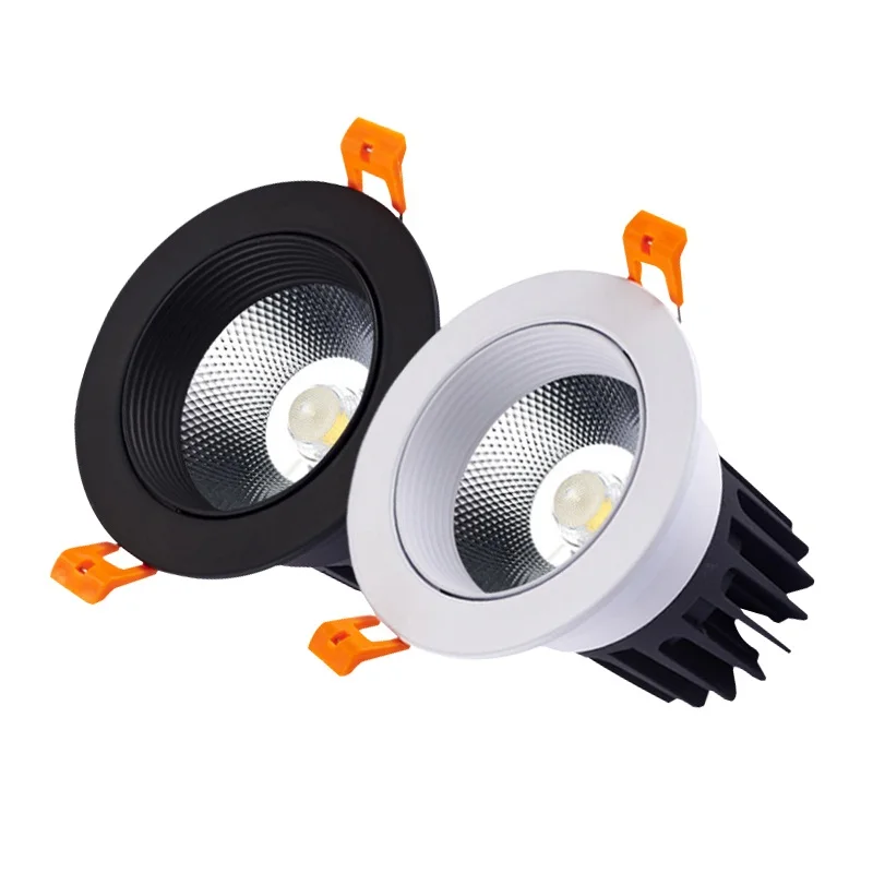 Встраиваемый cветодиодный Светильник Downlight Круглый анти-блики COB светодиодный локальный светильник 5 Вт 7 Вт 9 Вт 12 Вт светодиодный точечные потолочные светильники фоновые светильники Освещение в помещении