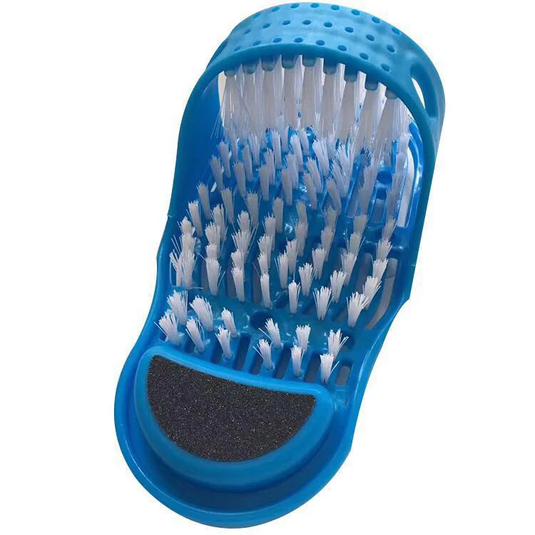 Душ ноги Очиститель скруббер шайба для ванной обуви щетка для ног инструмент для ухода за здоровьем бытовой ванной каменный Массажер Тапочки синий