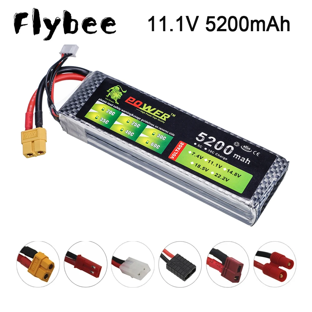 Аккумулятор LION POWER Lipo 3S 11 1 В 5200 мАч 30C для радиоуправляемого вертолета автомобиля