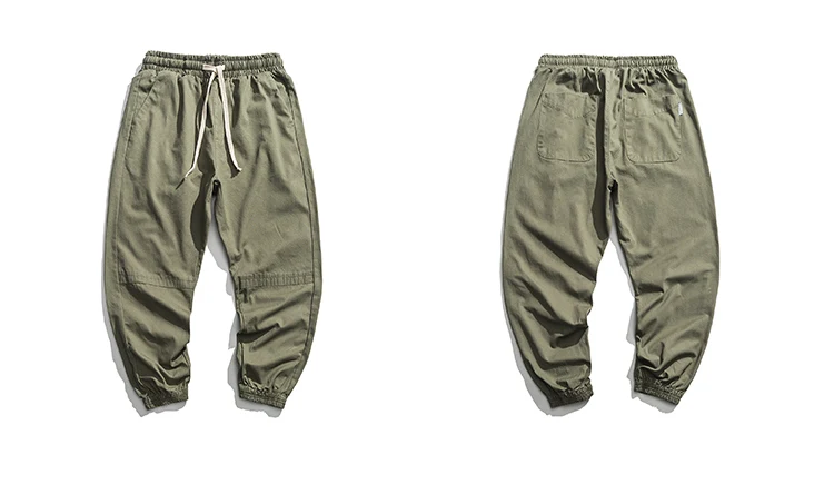 Japanese Retro Trousers Versatile Casual Pants Fashion Solid Color Ropa De Hombre Loose Harem Pants Men's Clothing