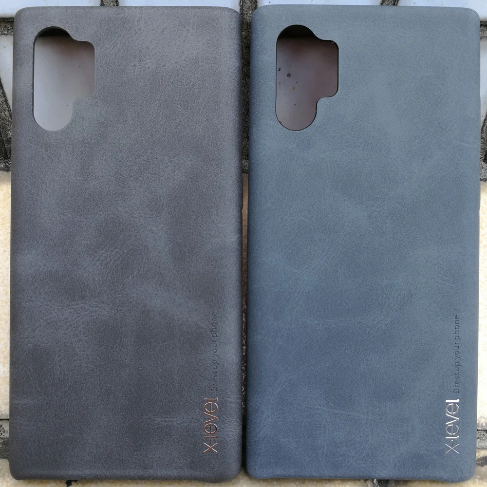

X-Level Vintage Case For Samsung Galaxy Note 10 Plus Retro X Level Matte Frosted Leather Back Protective Cover Shell