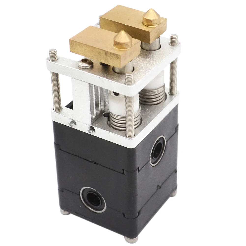 Nozzle Extruder Portable Parts Aluminum Alloy Double Head Office Shop Stable Easy Install Home For Ultimaker UM2 3D Printer