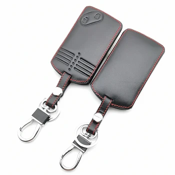 

2 Buttons Car Key Card Genuine Leather Shell Fob Case Cover for Mazda 3 5 6 8 M8 CX-7 CX-9 Smart Car Car Skin Style Jacket