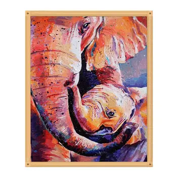 

Elephant DIY 5D Full Drill Diamond Painting Embroidery Cross Stitch Kit Rhinestone Home Decor Craft Q6PE