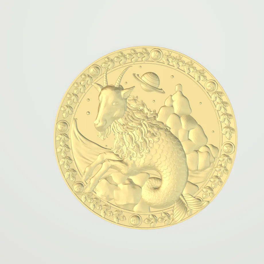 Овен Знак зодиака рельеф STL формат ЧПУ резьба Aspire ArtCAM Type3 дизайн 3D файл|Запчасти
