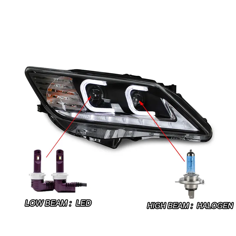 LED Car Styling Head Lamp case for Toyota Camry Headlights 2012- Headlights Toyota Camry Headlight DRL Double Beam Bi-Xenon HID - Цвет: LED