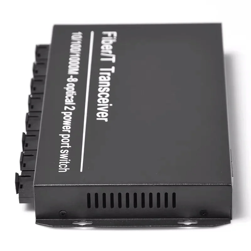 Быстрый коммутатор Ethernet волоконно-оптический медиаконвертер одномодовый 8 портов 100 м SC& 2 порта 1000 м RJ45 волоконно-оптический приемопередатчик