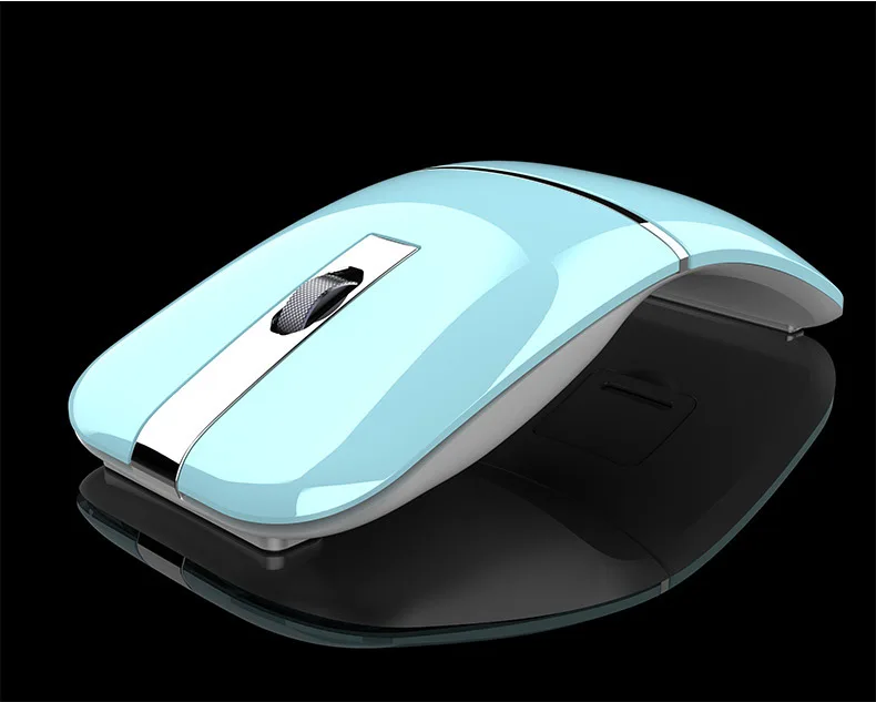 KuWFi, беспроводная мышь, портативная, Bluetooth, компьютерная мышь, 1600 dpi, оптическая Складная мышка, мини складные мыши для ноутбука, ПК, рабочего стола - Цвет: blue