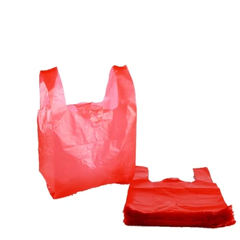 

20pcs Red shopping place material with plastic bag vest convenient handbag food supermarket Ma Jia big and small Hongfu
