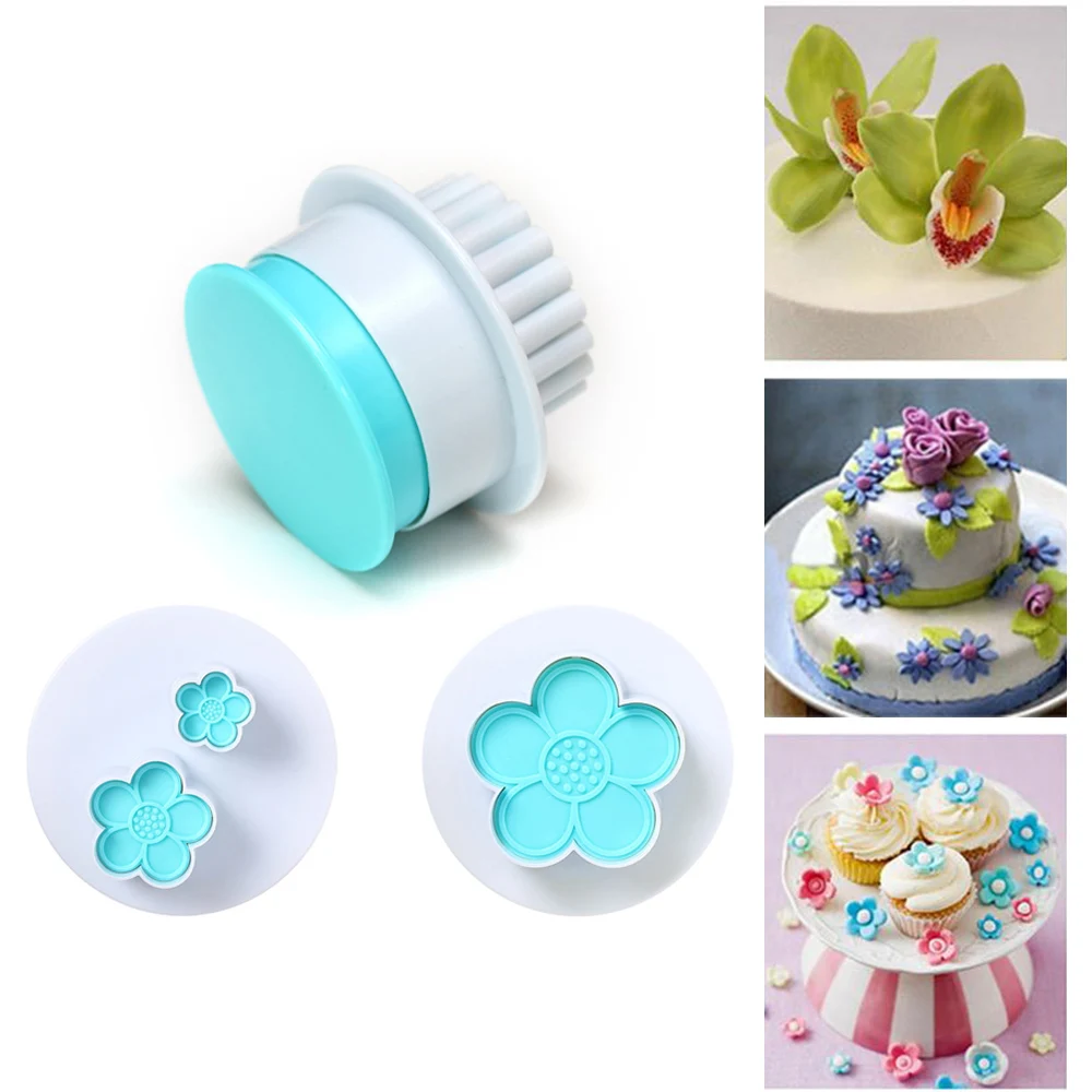 2Pcs Embossing Mold Fondant Cake Mold Biscuit 3D Pattern Shape Baking Mold Reusable Cookie Cake Food Decoration Mold Tools