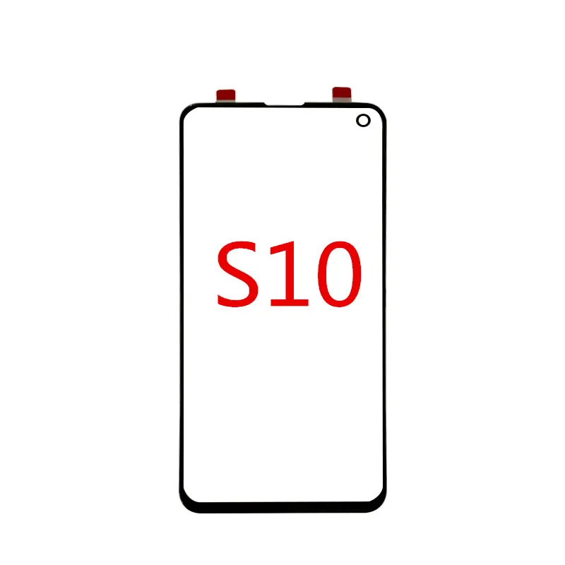 S10 S10Plus сенсорный экран для samsung Galaxy S10 Plus S10E Передняя стеклянная крышка ЖК-дисплей экран внешняя панель Объектив телефон запчасти - Цвет: S10