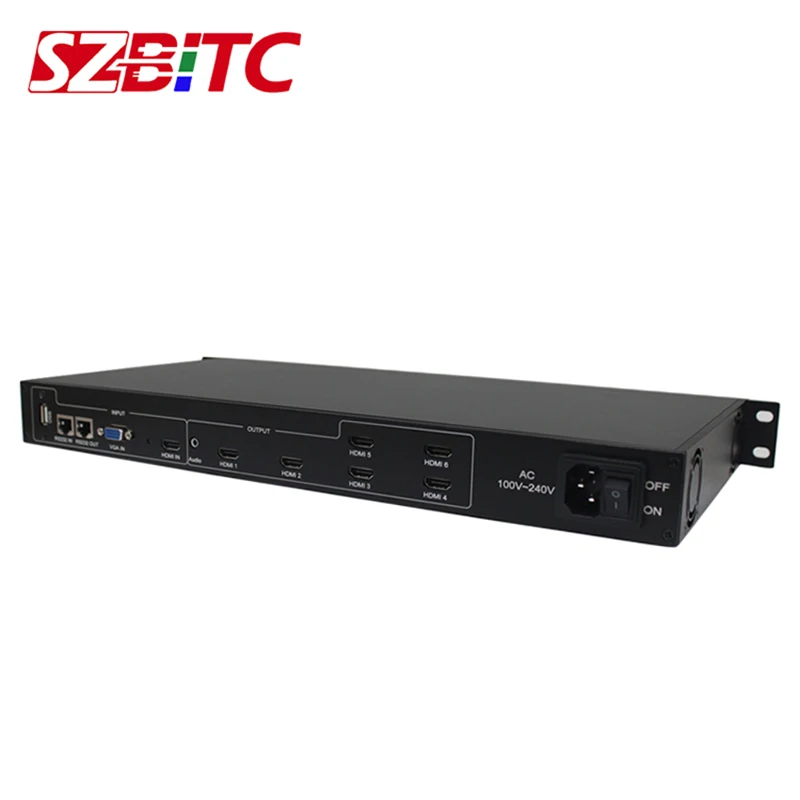  SZBITC 2x3 Video Wall Controller HDMI VGA Audio USB Video 180 Degree Rotation With Remote Control F