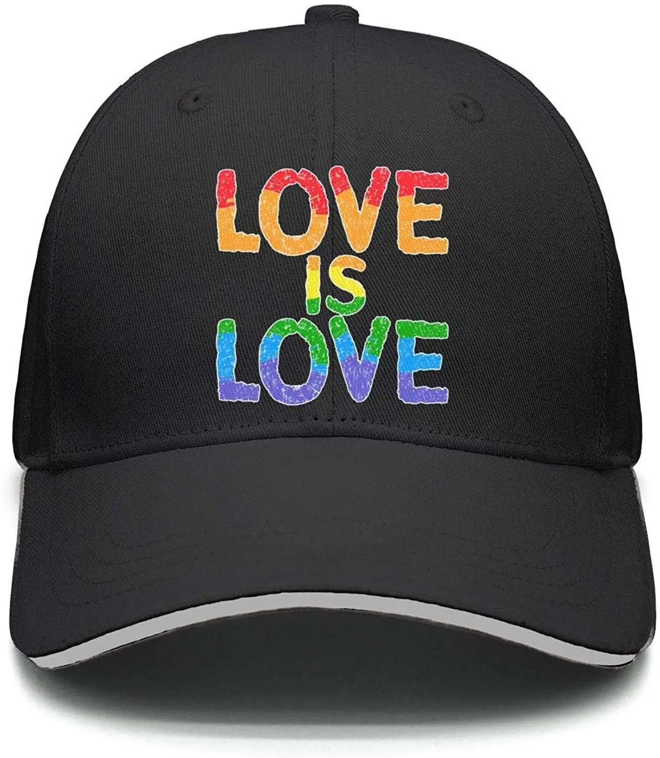 Love is Love вдохновляющая Гейская гордыня Женская Хип-хоп Регулируемая сетчатая хлопковая бейсбольная кепка для папы