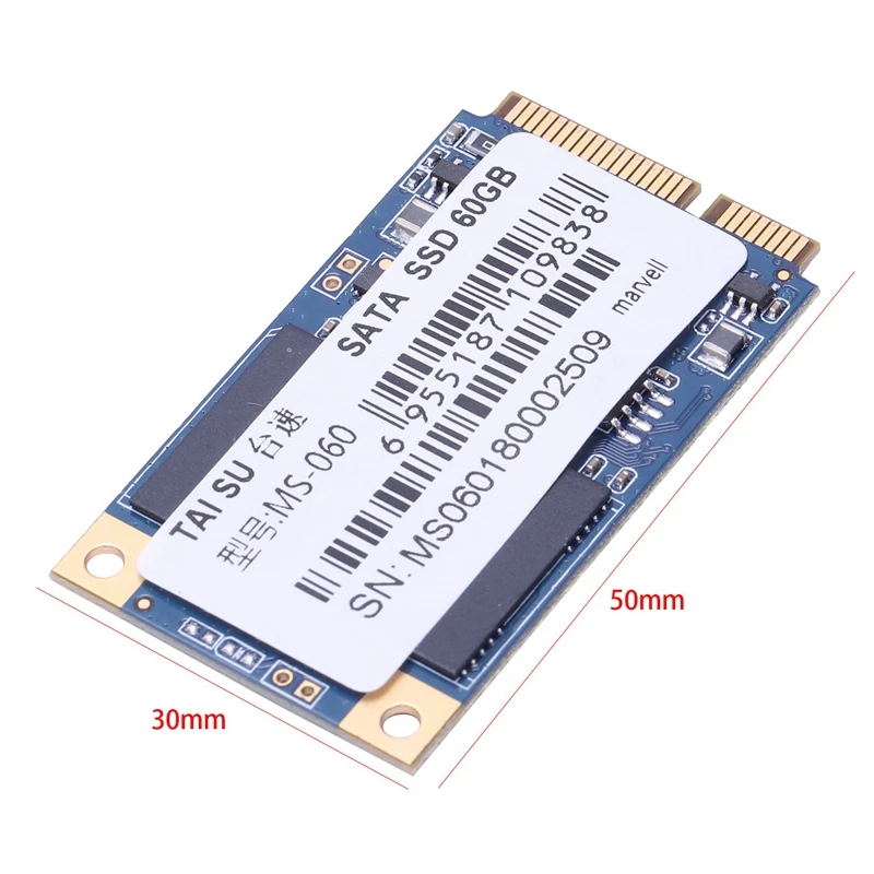 TAISU 2 шт Msata Msata3 Ssd самая конкурентоспособная серия Внутренний твердотельный диск Ssd жесткий диск для ноутбука ноутбук ПК, 60G