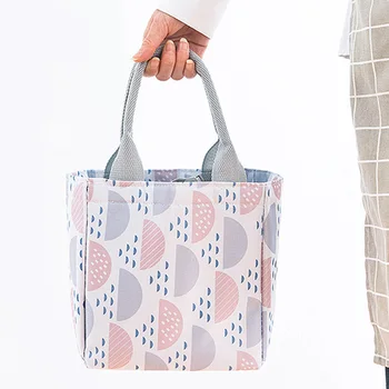 

Shopping Lunch Bag Insulation Waterproof Leakproof Large Capacity Aluminum Foil Thicken Printing Tote Picnic Oxford Fabric