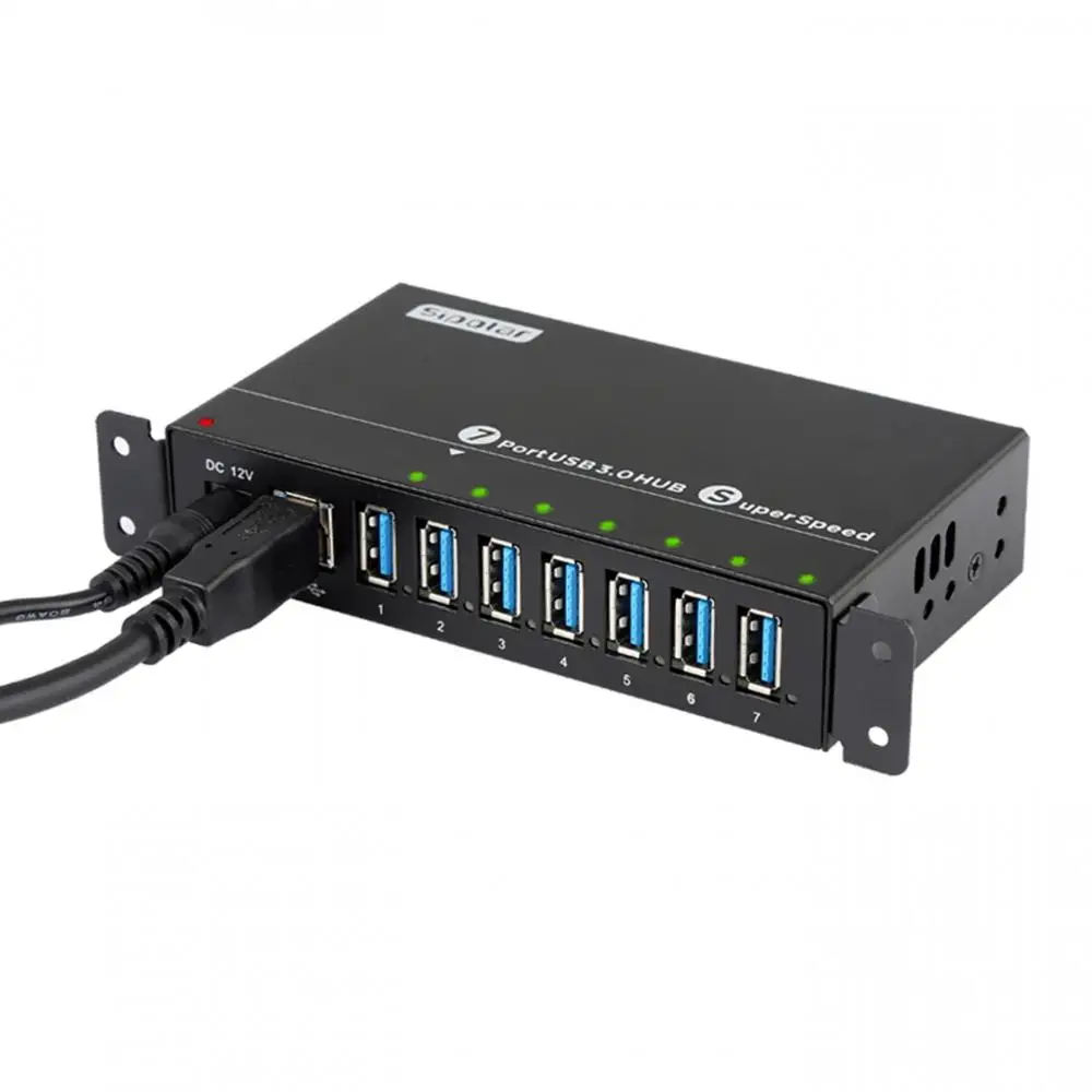 Sipolar A173 7 портов питания ed промышленный USB3.0 концентратор Высокоскоростная