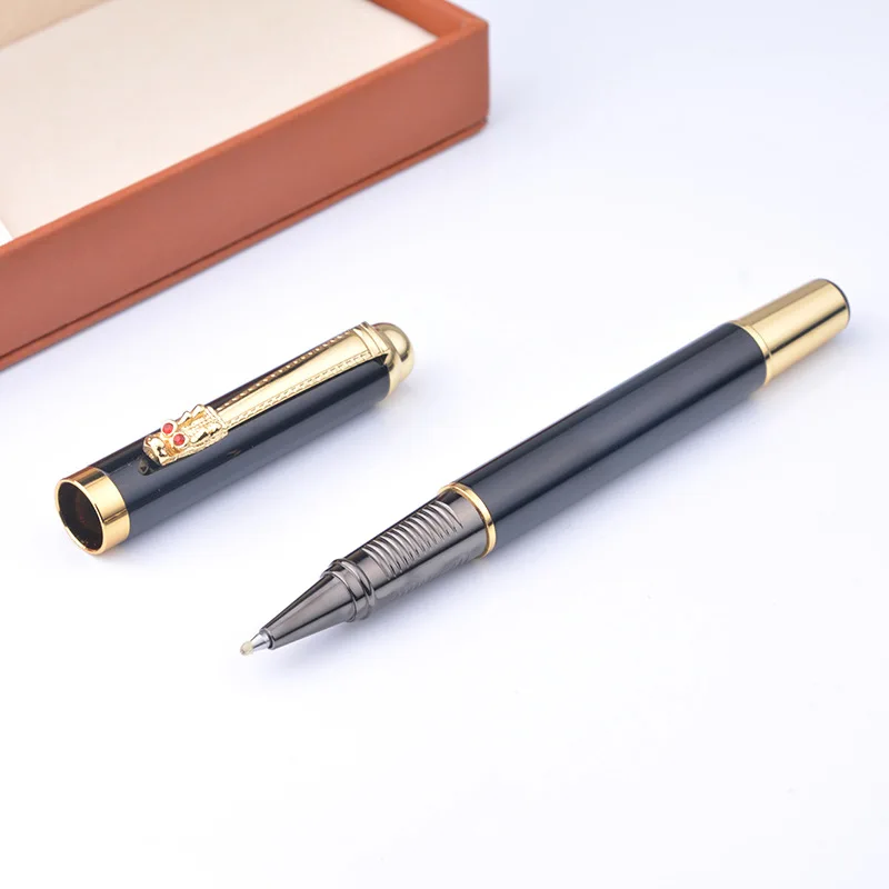 black 1pc Новинка Дракон металлическая гелевая ручка милые канцелярские принадлежности магазин школьные офисные поставки вещь роскошный логотип под заказ стационарный аксессуар Bts - Цвет: black 1pc