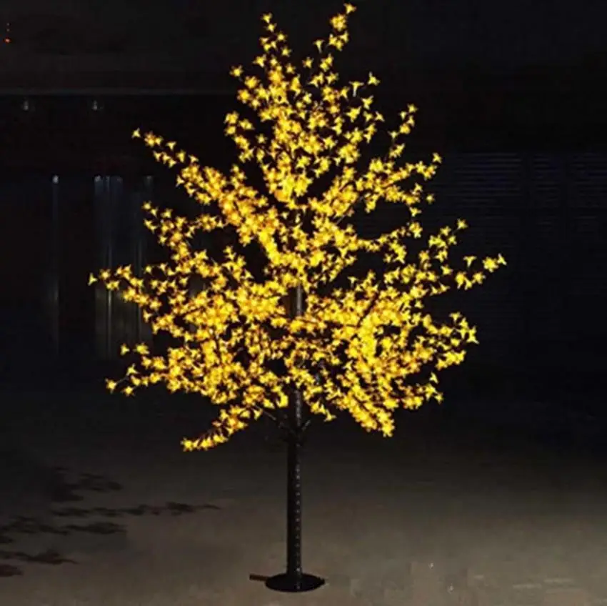 LED Artificial Cherry Blossom Tree Light Christmas Light 1152pcs LED Bulbs 2m/6.5ft Height 110/220VAC Rainproof Outdoor Use Free