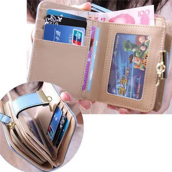 

New Fashion Female Wallet Short Paragraph Hollow Gold Leaf Small Purse Large Capacity Wallets New