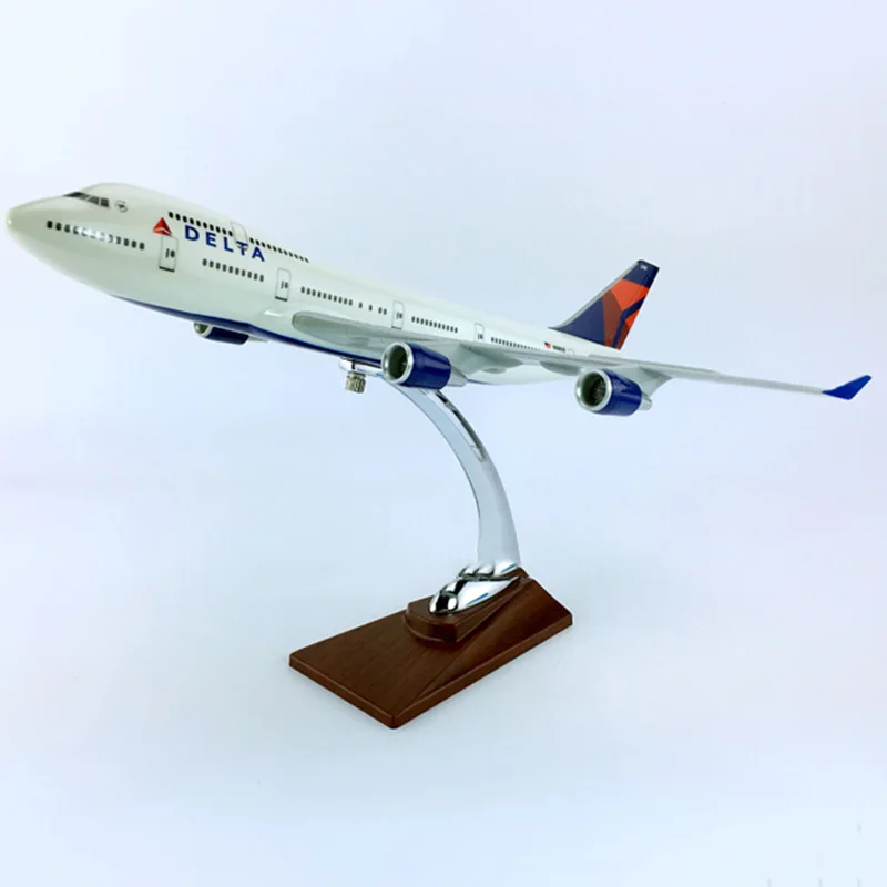 30 см 1:230 масштаб Boeing B747-400 модель DELTA Airways самолет литой под давлением пластик W база сплава airplanetoyколлекционный самолет дисплей