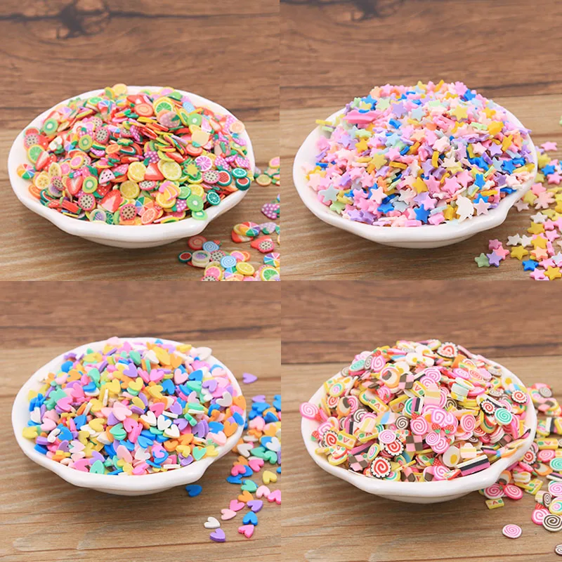 

30g/lot 4 Style Polymer Hot Soft Clay Sprinkles Colorful For DIY Crafts Plastic klei Tiny Cute Mud Particles