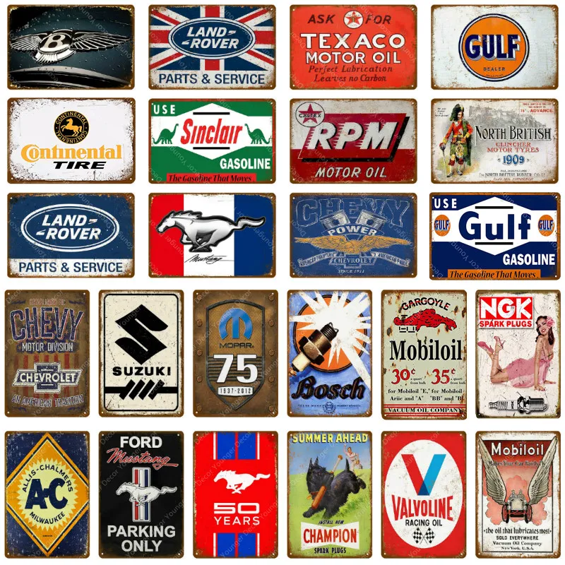 

Cars Love Motor Oil Metal Signs Sinclair Gas Gasoline Motorcycles Bus Garage Decor Iron Poster Wall Art Painting Plaque