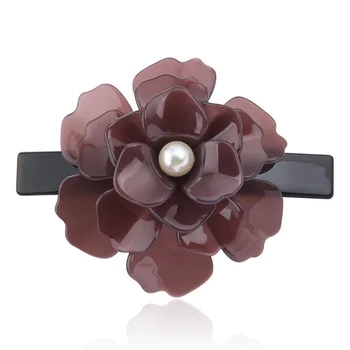 

Elegant Simulated Pearl Hair Barrettes Clips Acetate Big Flower Hairpins Hair Clips For Women Girls Hair Accessories
