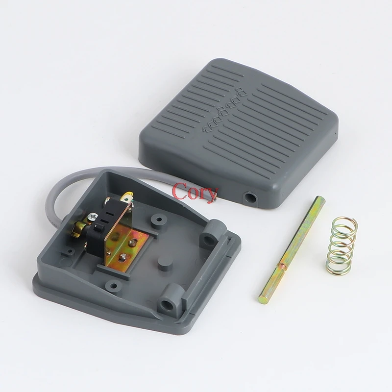 1 шт. AC 250V 10A фронтальный нажимной мини ножной Педальный переключатель ножной переключатель мгновенный SPDT серый w кабель CZYC