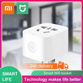 

Original Xiaomi Mijia Smart Wifi Socket Zigbee Version Wireless Remote Socket Adapter Power Timer is controlled remotely via APP