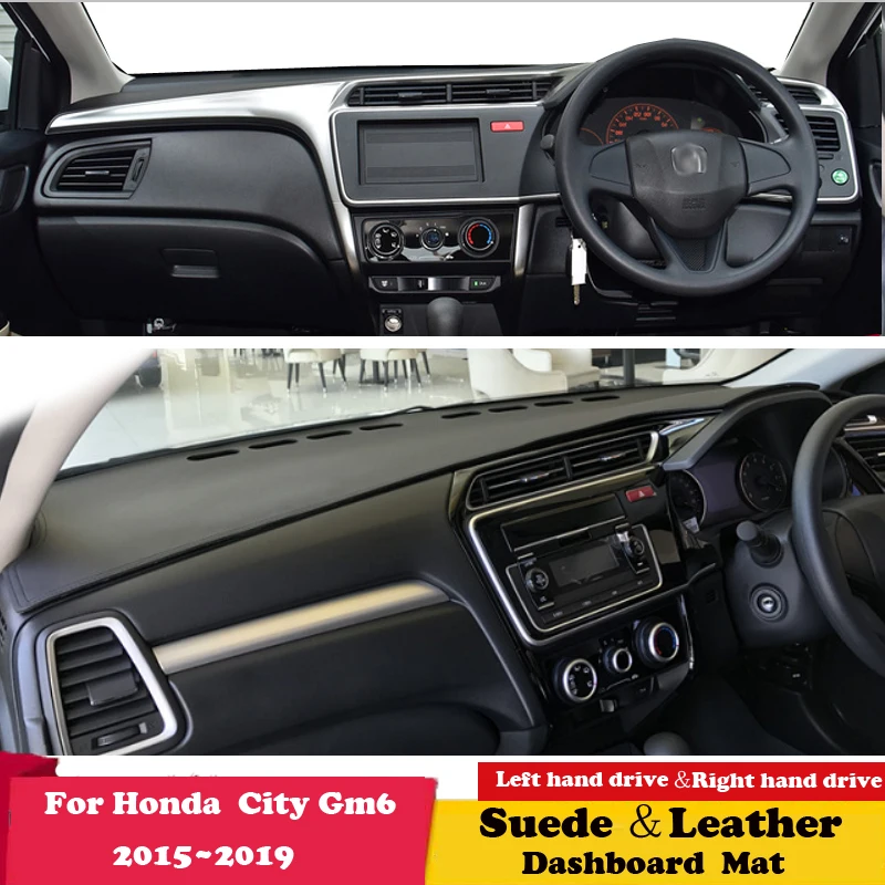 

Замшевый кожаный коврик для приборной панели Honda City GM6 2015 2016 2017 2018 2019