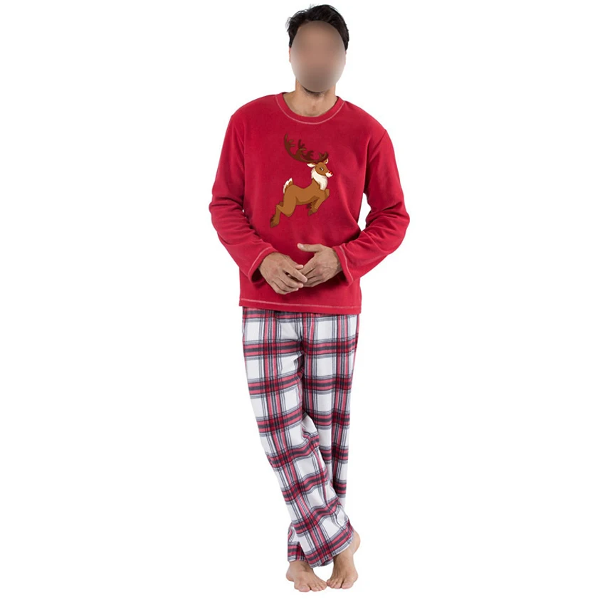 Рождественский Пижамный комплект для всей семьи, красная пижама с оленями для папы, мамы, детей, мальчиков и девочек, теплый подарок на год