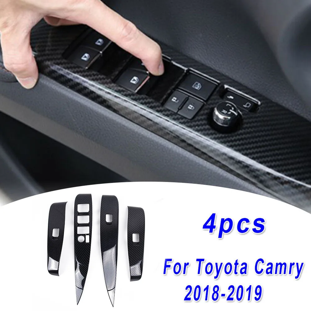 4 шт оконная панель отделка подъемная панель для Toyota Camry- Интерьер черный