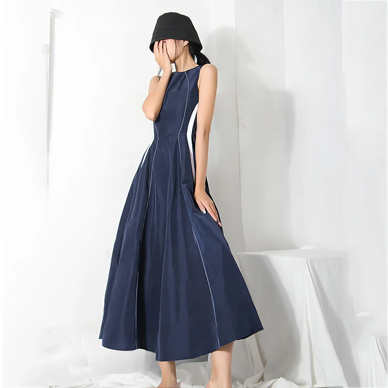 Mid length Navy Blue Dress 