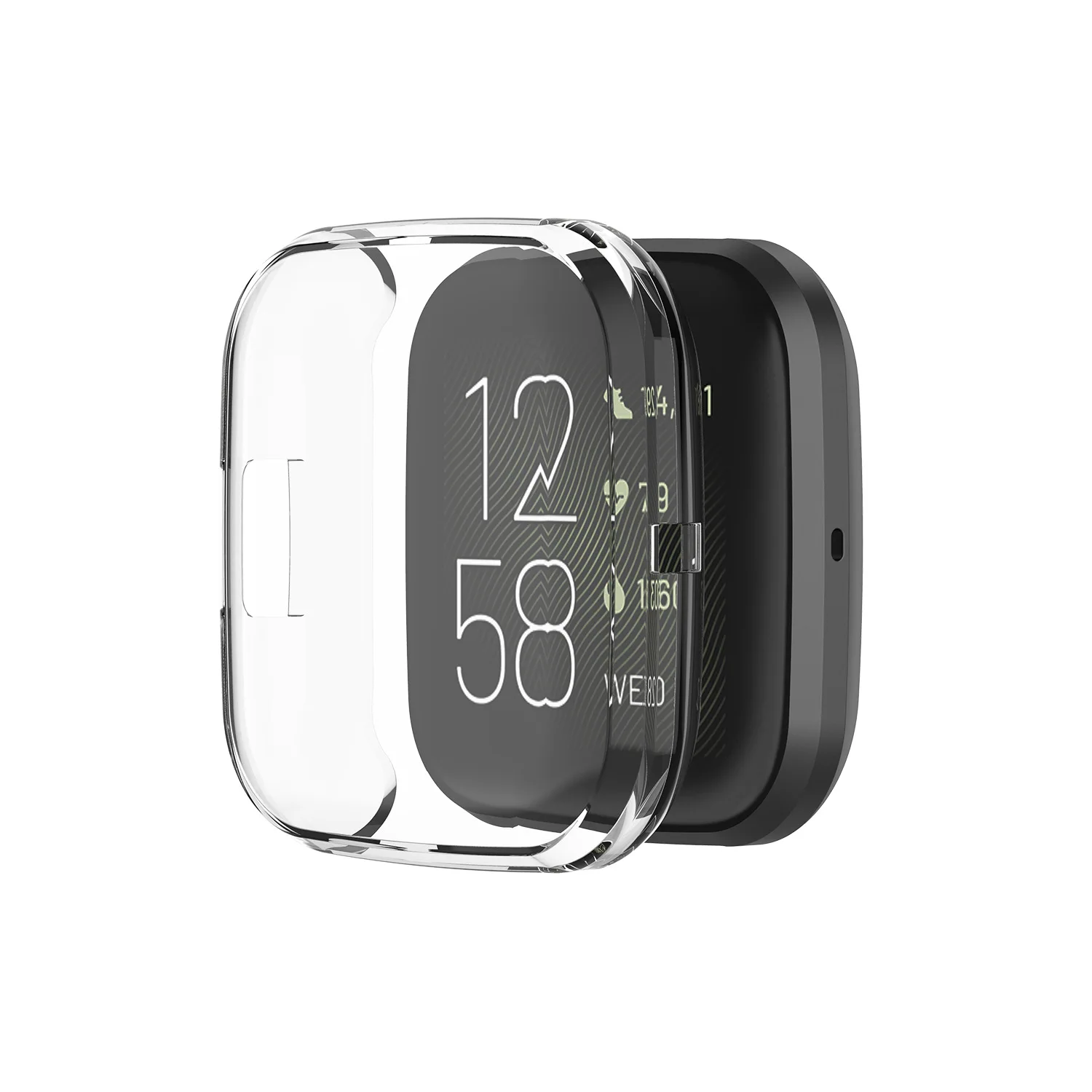 100 шт/партия мягкий ТПУ прозрачный силикон чехол для Fitbit Versa 2 Smartwatch защитный корпус Versa2 сменные часы аксессуары