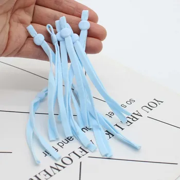 

50 PCS Elastic Band For Face Mask Width 5mm Mask Ear Band Ajustable Silicone Button Buckle Masks Band String Rope For DIY Masks