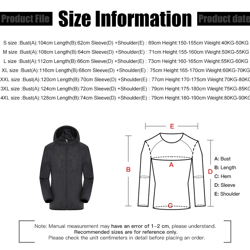 Men Women Quick Dry Anti-UV Ultra-Light Cycling Jackets Outdoor SportsSkin Coat Windbreaker Top Camping Hiking Jacket