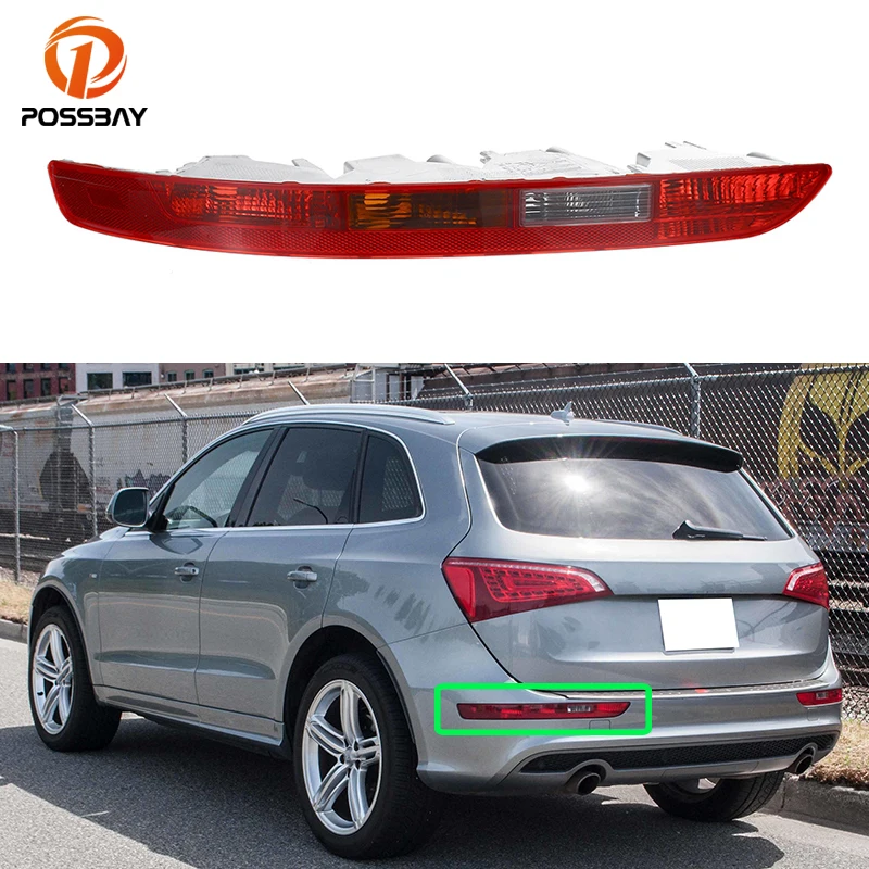 Car Red Left/Right Rear Bumper Reflector Light Tail Lamp Cover for Audi