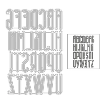 

2020 New Hot Twenty-six Capital English Mould Word Alphabet Metal Cutting Dies and For Die Scrapbooking Foil Cut Crafts No Stamp