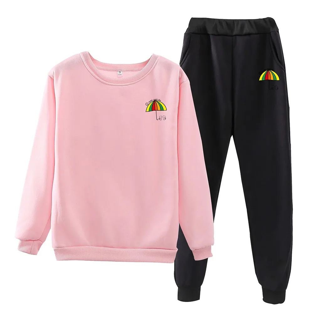 pink 1 Модное пальто женская одежда с круглым вырезом и лося, Повседневный свитер с длинными рукавами, топы, стильная верхняя одежда, брюки, костюм, костюмы, наряды - Цвет: pink 1