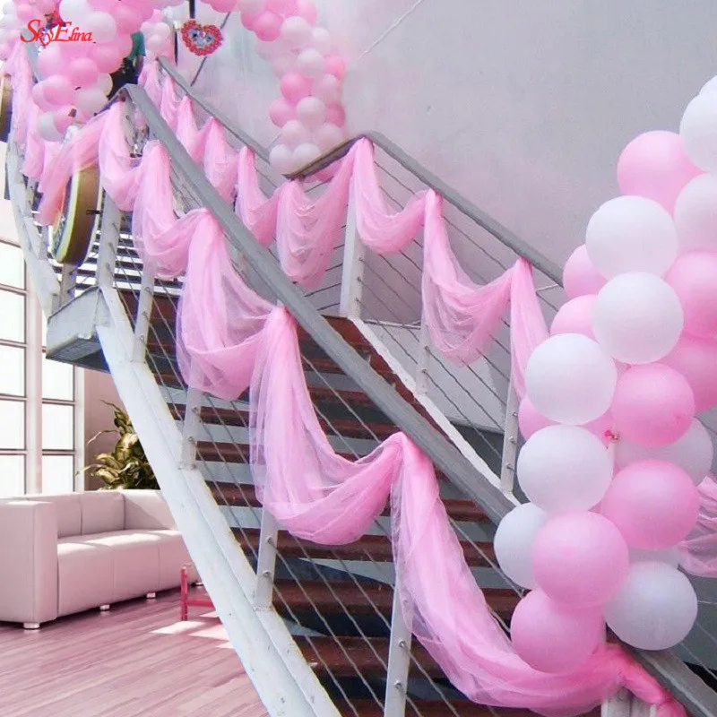 Лидер продаж тюль Снежная пряжа прозрачная органза рулон ткани для свадьбы