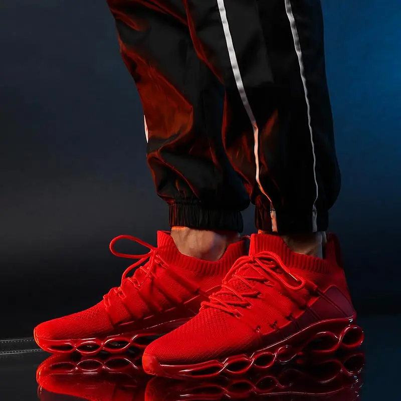 Cushion Air Shoes Men's Running Shoes Sneakers Men Sport Shoes Sports Summer Trainers Black Jogging Walking Fitness Tennis A-373