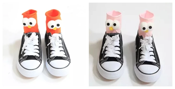 Lustige Socken der Frauen Kurze Baumwolle Heißer Verkauf 3D augen Designer Mode Amüsant Schöne Harajuku kawaii Geschenk Glücklich Nette Socken – Detail 4
