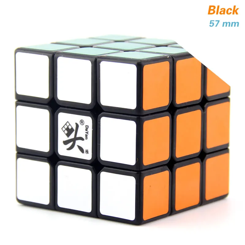 Высококачественный магический куб DaYan ZhanChi 3x3x3, 3x3, 42 мм/50 мм/55 мм/57 мм, скоростная головоломка, рождественский подарок, идеи для детей, игрушки - Цвет: 57mm-Black
