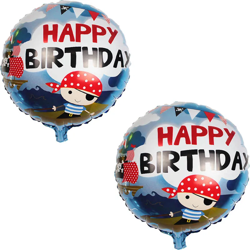 

1pcs 18inch Corsair Foil Balloons Sea Rover theme Ballons Pirate Ship Happy Birthday Party Festival Decorations kids boy's toy