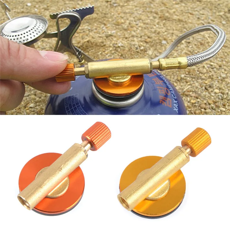 

Stainless Steel Outdoor Camping Gas Stove Safe Switching Charging Inflatable Valve Adapter for Flat Tank Liquefied Gas Cylinder