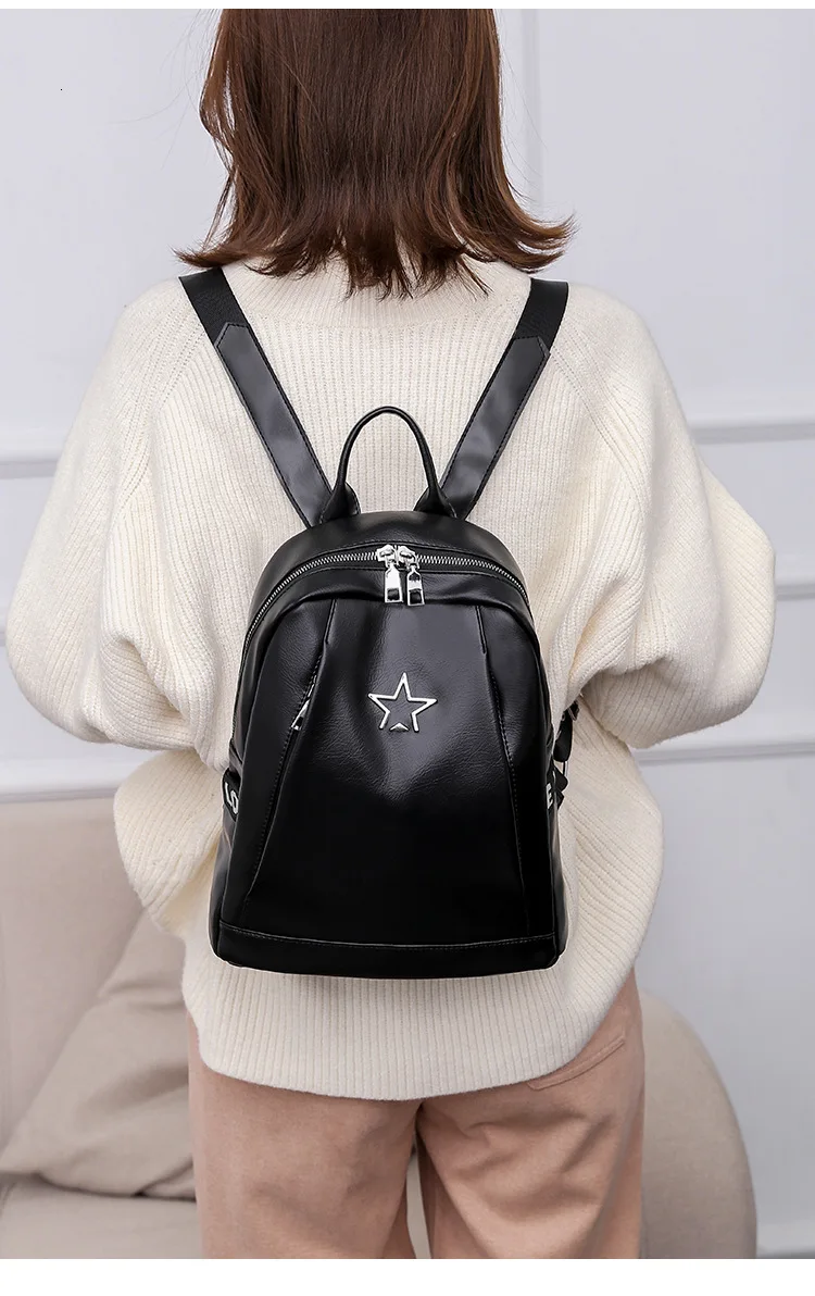 Vintage School Bags For Teenagers Teenage Girls Mochila Feminina Backpacks Leather Women Backpack Girl Schoolbag Bagpack