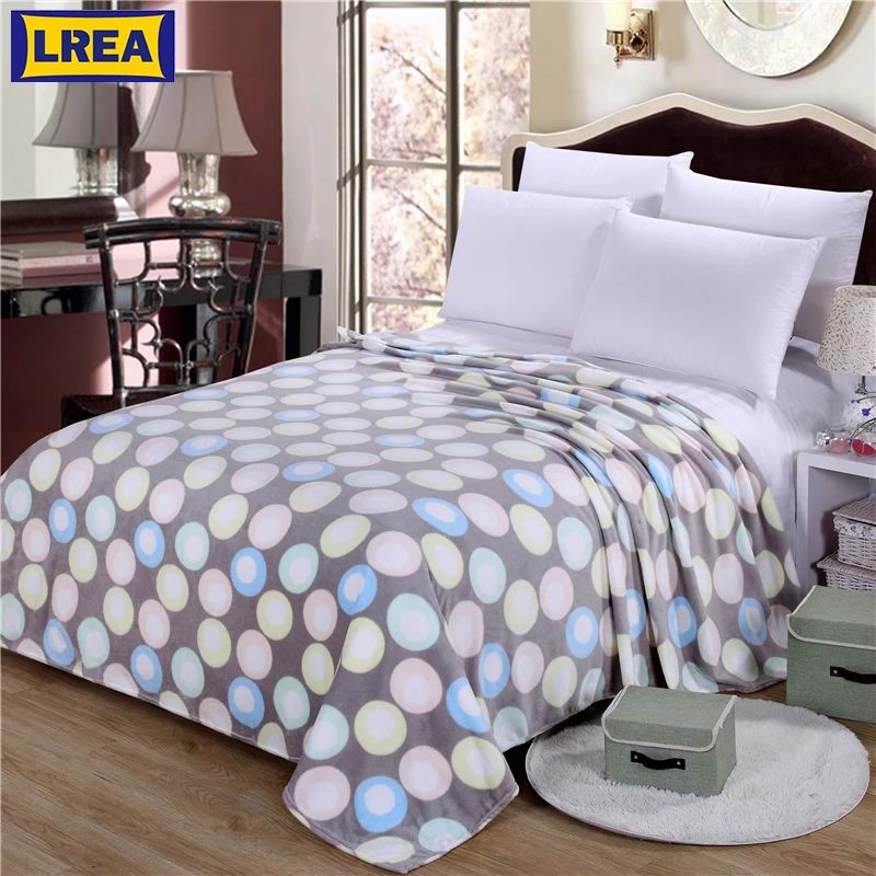 

LREA Big size Super Soft Microplush fleece warm adult sofa throw Blanket Plaids Bedspreads cover on the bed