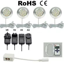 Ультра-тонкий с регулируемой глубиной светодиодный подсветка для шкафов комплект Светодиодный точечный светильник для кухонный шкаф буфет огни