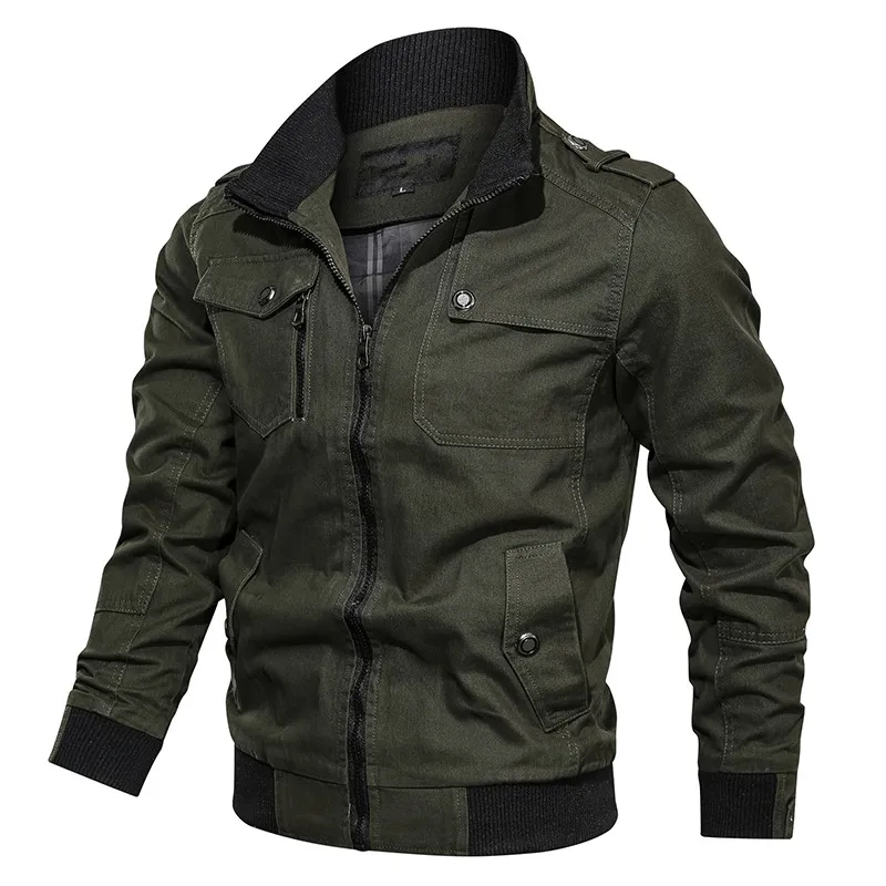 

Men's Army Pilot Jacket Spring Army Military Jacket Winter Air Force Flight Coats Male Outerwear Autumn Overcoat Plus Size 4XL